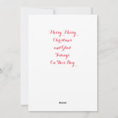 Vrolijk kerstspringend hert feestdagenkaart (Achterkant)