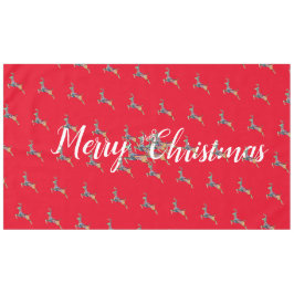 Vrolijk kerstspringend hert tafelkleed