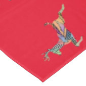 Vrolijk kerstspringend hert tafelkleed (Gekanteld)