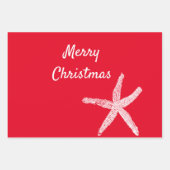 Vrolijk kerststaartongen rood-wit inpakpapier vel (Voorkant)