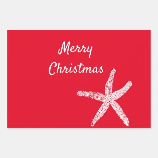 Vrolijk kerststaartongen rood-wit inpakpapier vel (Voorkant)