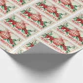  vrolijk kerststempel cadeaupapier (Hoek)