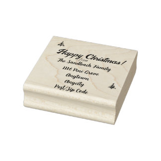 Vrolijk kerststempel. rubberstempel