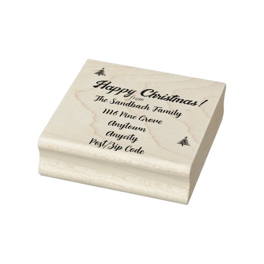 Vrolijk kerststempel.  rubberstempel (Stempel)