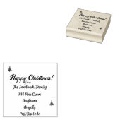 Vrolijk kerststempel.  rubberstempel (Gestempeld)