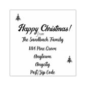 Vrolijk kerststempel.  rubberstempel (Afrduk)