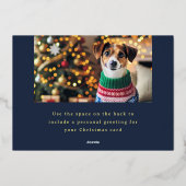 Vrolijk Kerstster Foto Folie Vakantie Kaart (Achterkant)