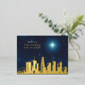 Vrolijk Kerstster Foto Folie Vakantie Post Kaart (Staand Voorkant)