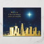 Vrolijk Kerstster Foto Folie Vakantie Post Kaart (Voorkant)