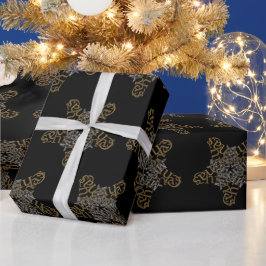 Vrolijk kerstster kalligrafie klein motief cadeaupapier