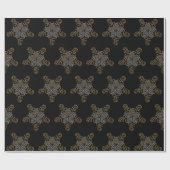 Vrolijk kerstster kalligrafie klein motief cadeaupapier (Vlak)