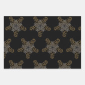 Vrolijk kerstster kalligrafie klein motief inpakpapier vel (Voorkant)