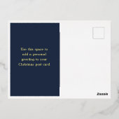 Vrolijk Kerstster Vakantie Folie Post Kaart (Achterkant)