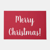 Vrolijk kerststijlvol script rood deurmat (Voorkant)