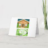 Vrolijk kerststof Font Gingerbread House Feestdagen Kaart (Achterkant)