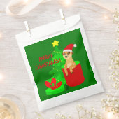 Vrolijk kerststokstaartje Santa Grappig Bedankzakje (Geknipt)