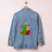 Vrolijk kerststokstaartje Santa Grappig Denim Jacket (Hangar)