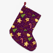 Vrolijk kerststopzetten grote kerstsok (Voorkant (Hangend))