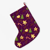 Vrolijk kerststopzetten grote kerstsok (Achterkant (Hangend))