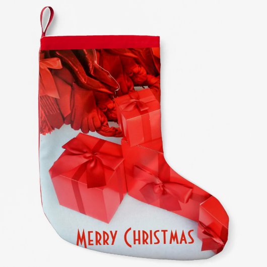 Vrolijk kerststopzetten kleine kerstsok (Voorkant)