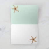 Vrolijk Kerststrand Zeemeermin Santa Hat Personali Feestdagen Kaart (Binnen)