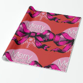 Vrolijk kerststrik inpakpapier (Uitgerold)