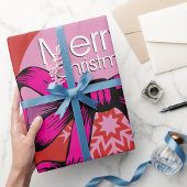 Vrolijk kerststrik inpakpapier