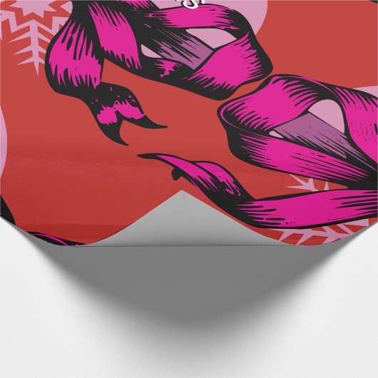 Vrolijk kerststrik inpakpapier