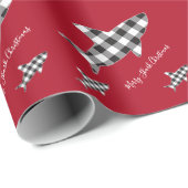 Vrolijk kerststuk Witte Buffalo Pset Cadeaupapier (Rol Hoek)