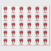 Vrolijk kersttaart met Star Cookie Cadeaupapier (Vlak)