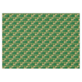 Vrolijk kersttafelkleed, gouden ballen groen tafelkleed (Voorkant (Horizontaal))