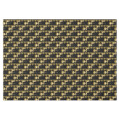 Vrolijk kersttafelkleed, gouden ballen zwart tafelkleed (Voorkant (Horizontaal))