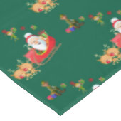 Vrolijk kersttafelkleed, groene Santa Elf Tafelkleed (Gekanteld)