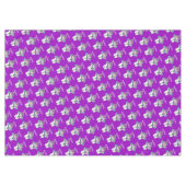 Vrolijk kersttafelkleed, Paarse sneeuwman Tafelkleed (Voorkant (Horizontaal))