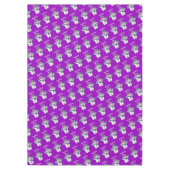 Vrolijk kersttafelkleed, Paarse sneeuwman Tafelkleed (Voorkant)