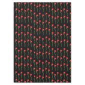 Vrolijk kersttafelkleed, Poinsettia Zwart Tafelkleed (Voorkant)