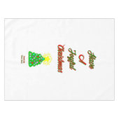 Vrolijk kersttafelkleed tafelkleed (Voorkant (Horizontaal))