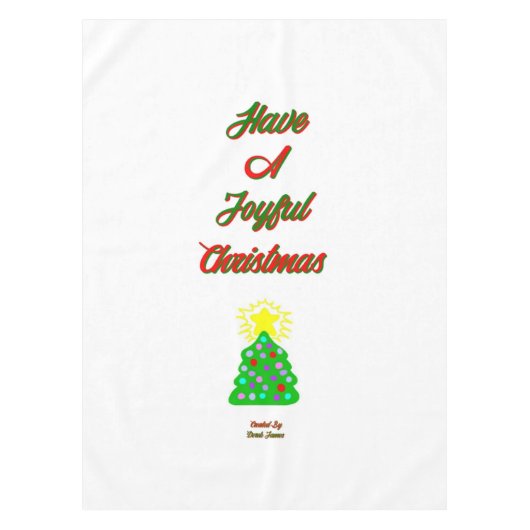 Vrolijk kersttafelkleed tafelkleed (Voorkant)