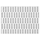 Vrolijk kersttafelkleed, zwarte bomen wit tafelkleed (Voorkant (Horizontaal))