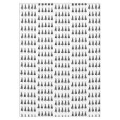 Vrolijk kersttafelkleed, zwarte bomen wit tafelkleed (Voorkant)