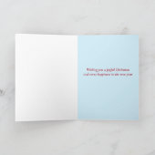 Vrolijk Kersttante Aangepaste naam Poinsettia Kaart (Binnen)