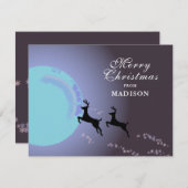 Vrolijk kersttasmagisch rendierscript, naam (Voorkant / Achterkant)