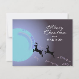 Vrolijk kersttasmagisch rendierscript, naam