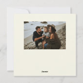 Vrolijk kerstteddybeer faux leer feestdagenkaart (Achterkant)