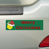 Vrolijk kersttennis bumpersticker (Op auto)