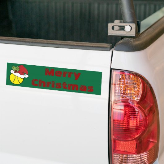 Vrolijk kersttennis bumpersticker (Op Truck)