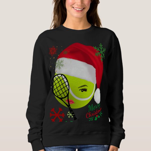 Vrolijk kersttennis trui (Voorkant)