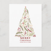 Vrolijk kersttentje en Holly Tree Moving Feestdagenkaart (Voorkant)