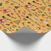 Vrolijk kerstthema inpakpapier (Hoek)