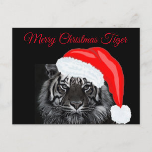Vrolijk kersttijger briefkaart
